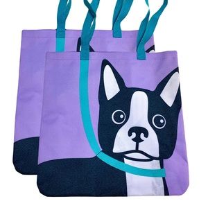 [2] Canvas Tote Bags ◈ Boston Terrier Frenchie